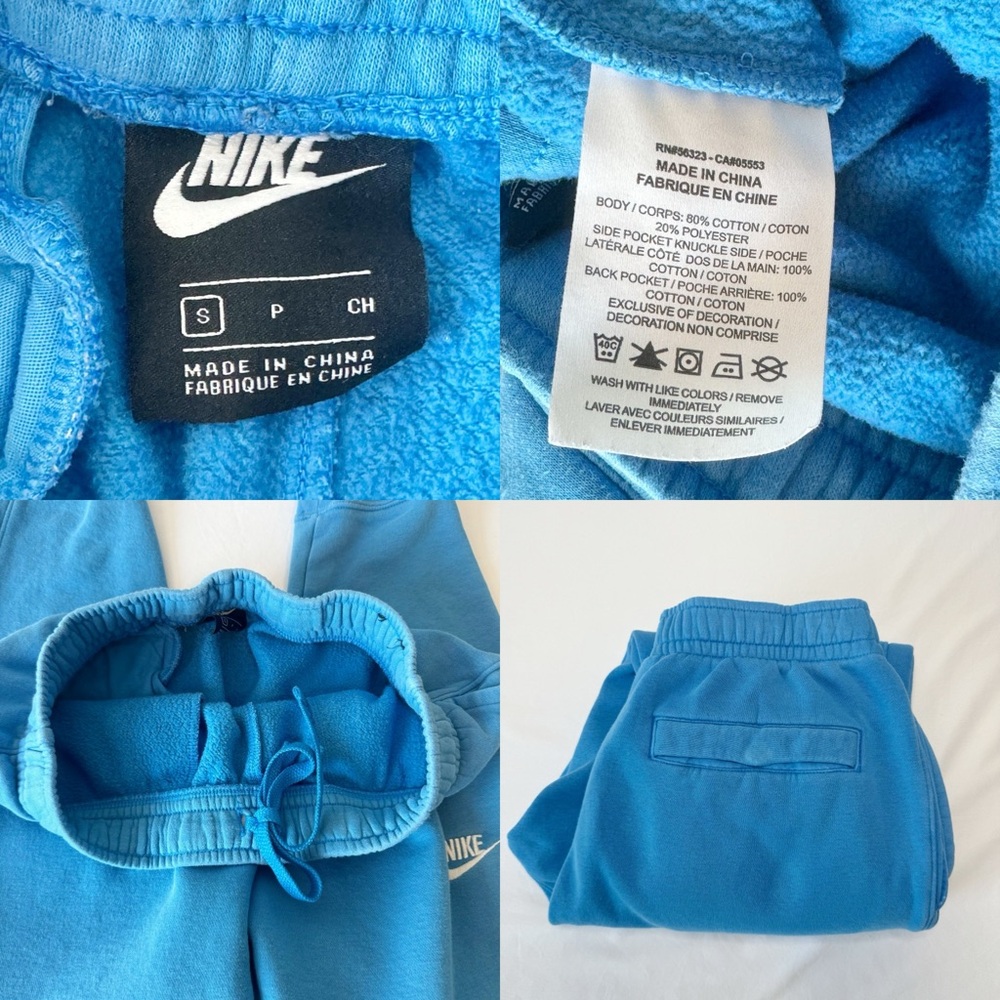 Nike Mens NSW Club Joggers Sweatpants Pacific Blue Small - Picture 12 of 13